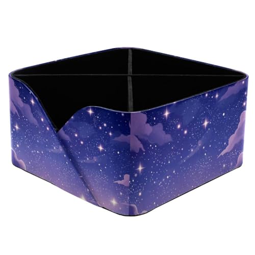 Boîte de rangement ciel étoilé violet pour vos essentiels