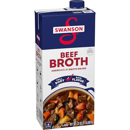 Swanson 100% Natural, Gluten-Free Beef Broth, 32 Oz Carton