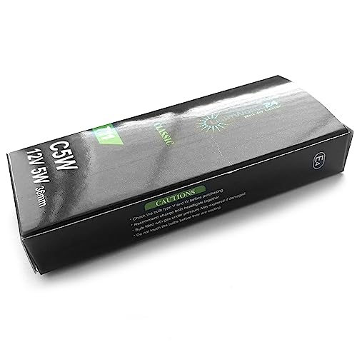 LIGHTWORLD24 10 x Soffitte 12V 5W C5W SV8,5 36mm Kennzeichenbeleuchtung Glühlampe PKW Innenraum