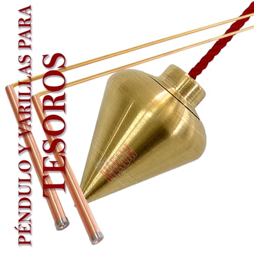 Kit de Pendulo con Varillas de Radiestesia/Pendulum Kit & Dowsing Rods for Treasure Finding