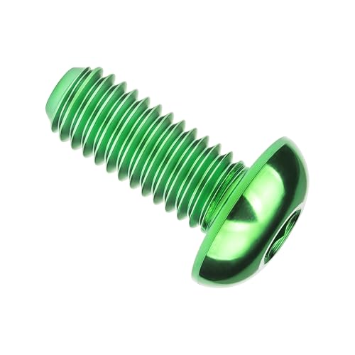 Image of Titanium Bolt M4x6 8 10 12 15 20mm Hex Head Screws for Bicycle Pack of 4 (Green, M4x10mm)