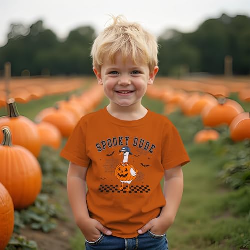 CM C&M WODRO Kid Spooky Dude Goose Pumpkin T-Shirt Short Sleeve Tee Tops3