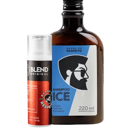 Kit Crescimento Barba Shampoo Ice E Blend Barba De Respeito