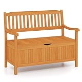 【Structure en Bois Solide】Fabriqué en bois d’acacia premium robuste, ce banc pratique dispose d’une capacité portante élevée qui va jusqu’à 360 Kg. La structure du banc est résistante à la déformation et à la casse. Les lattes de bois sont imperméables et apportent un style classique après avoir été soigneusement polies.