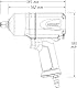 Hazet Druckluft-Schlagschrauber 9012EL-SPC I Max. Lösemoment 1700 Nm, Vierkant 12,5 mm (1/2 Zoll) I vibrationsarm- Werkzeug zum Anziehen und Lösen von Schrauben