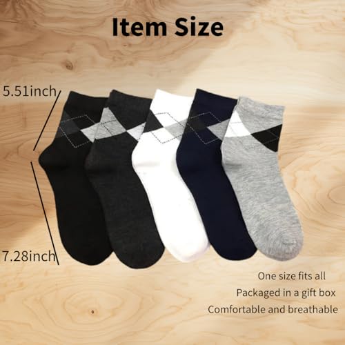 5 Pairs Fashion Cotton Crew Socks for Men Women Soft Breathable Casual Comfortable Multi-Color Socks Set3