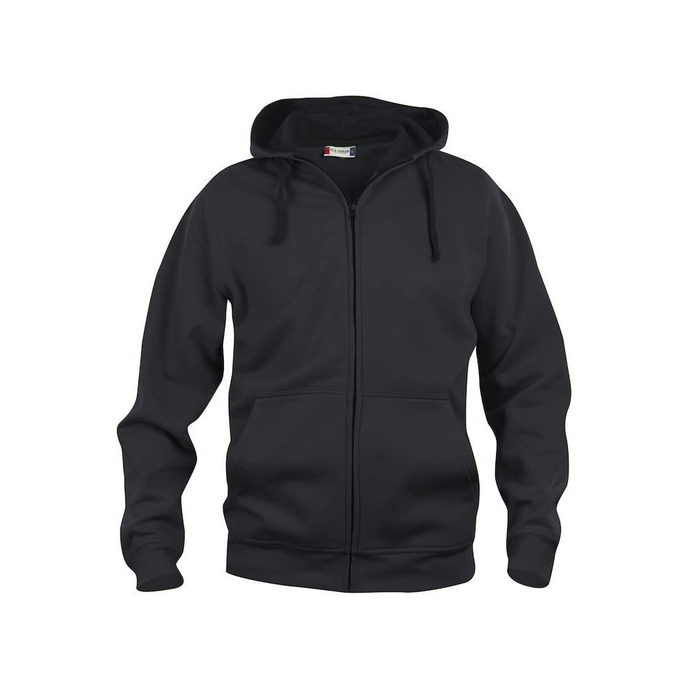 Clique Men's Black Basic Full Zip Hoodie (Xxl) (Black)