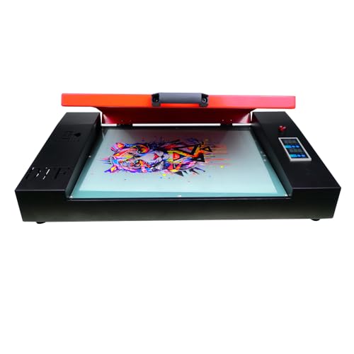 CNCZONE DTF - Rollo de impresora y hoja 2 en 1, transferencia de calor de 100 m, película de rollo de PET, impresora directa a película, 500 ml CMYKW (horno)