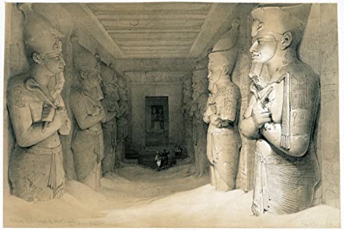 Poster sur toile Aboo Simbel David Roberts 50x70 cm décoration murale Égypte