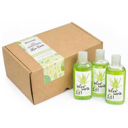 Gran Velada - Kit para Hacer Gel Hidratante de Aloe Vera Casero | Incluye Materiales + Instrucciones Paso a Paso | 5 Envases de 100 ml | Cosmética Natural DIY | Aftersun |
