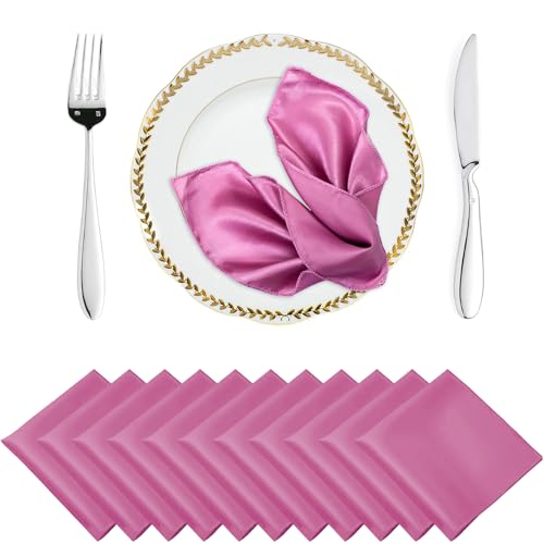 Lote de 100 servilletas cuadradas de tela de satén para decoración de banquetes de boda, 30,5 x 30,5 cm, color blanco