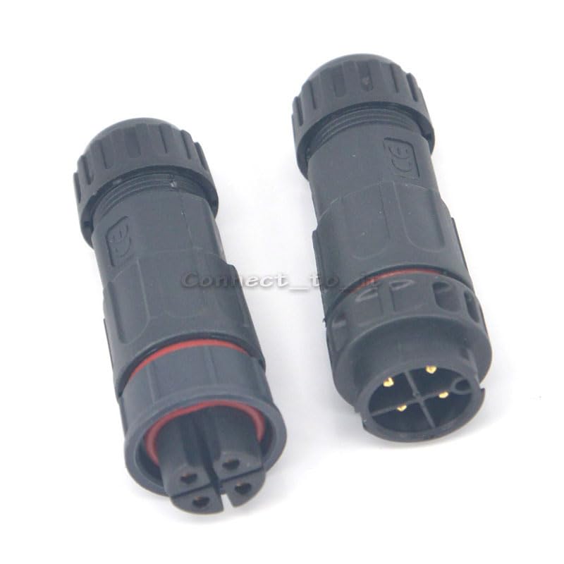 Wiring Connecting Terminals - 10 Pieces M19 4 Pin Waterproof Connector Adapter Male Female Led Light Lamp IP68 Electrical Connector 4pin Wire Contacts Adapter