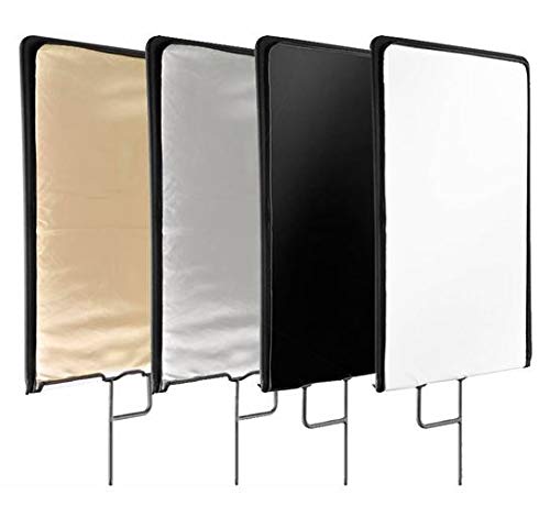 BRESSER Flaggen-Panel, 4-in-1, C-Stand, 75 x 90 cm