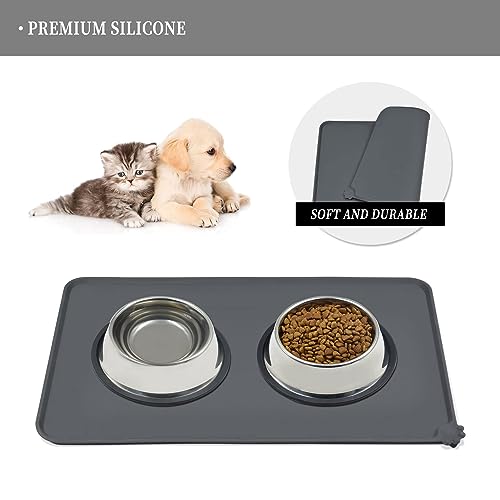 Reopet-Silicone-Pet-Feeding-Mat-Waterproof-Dog-Cat-Food-Mat-with-Raised-Edges-Dog-Cat-Water-Bowl-Placemats-Dog-Cat-Feeding-Mats-for-Food-and-Water-Prevent-Spill-Multiple-Colors-Sizes-for-Pets