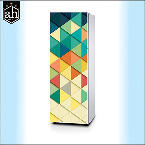 Image of Fridge Sticker Decorative Refrigerator Door Sticker PVC Vinyl Fridge Wrap Sticker for Home (160 cm x 60 cm or 63 X 24 Inches) (Design 7)