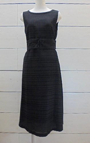 Amazon Co Jp パーリッシィ Par Ici コウセキのボーダージャガード ベルト付きノースリワンピース ブラック F 服 ファッション小物