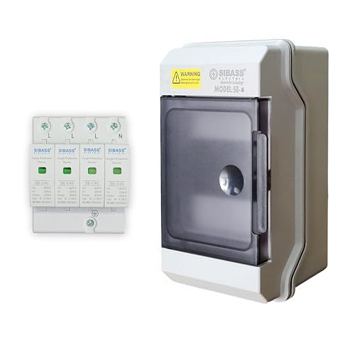 SIBASS AC SPD 3 Phase 4 Pole 320V Surge Protective Device (SPD With MCB Box)