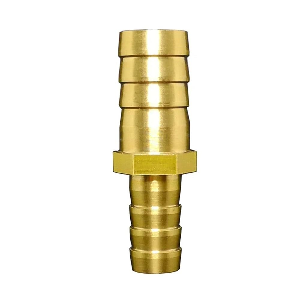 2.5 3 4 6 8 10 12 14 16 19 25 32 mm Hose Barb Hosetail Straight Reducing Reducer Adapter Transfer Brass Pipe Fitting Water Gas NWPNLXEA(One Size,25mm-25mm)