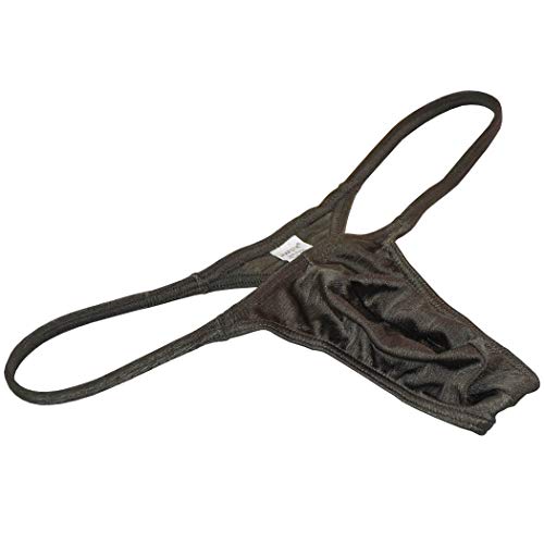 Men's Micro Thong Drawing String Mini Bikini Guys Underwear Narrow Pouch Male Shiny T-Back Lingerie3