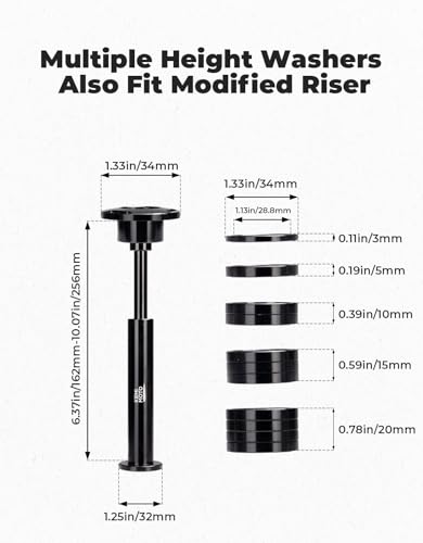 Image of KEMIMOTO Handlebar Stem Lock for Bar Mount Stem Cap Stem Spacers Stem Bolt | Electric Bike Handlebar Stem Top Cap Base, Extended Nut Fit for Surron Light Bee, E-Ride Pro, Talaria Sting / XXX