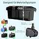 Biling Teichfilter Komplettset, Verwendet mit Teichpumpe Solar Springbrunnenpumpe Teichfilter Wasserfall, Biologisches Filtersystem dient zum Schutz von Wasserpumpen und klare Teiche Wasserfall