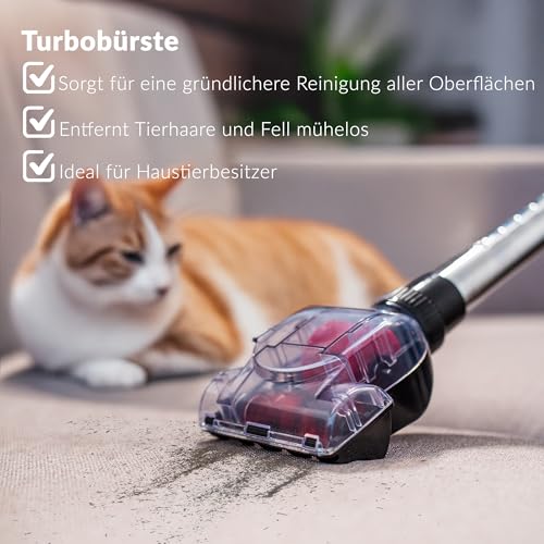 LEHMANN Typhoon beutelloser Staubsauger 4000 Watt | beutellos Zyklon Staubsauger mit Set von Aufsätzen | leistungsstarker Staubsauger mit Düsensatz | HEPA Filter, Turbobürste, Staubbehälter 2,5L