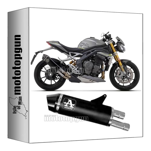 71955PK arrow scarico race race-tech titanio nero fondello carby compatibile con triumph speed triple 1200 rs 2024 mototopgun