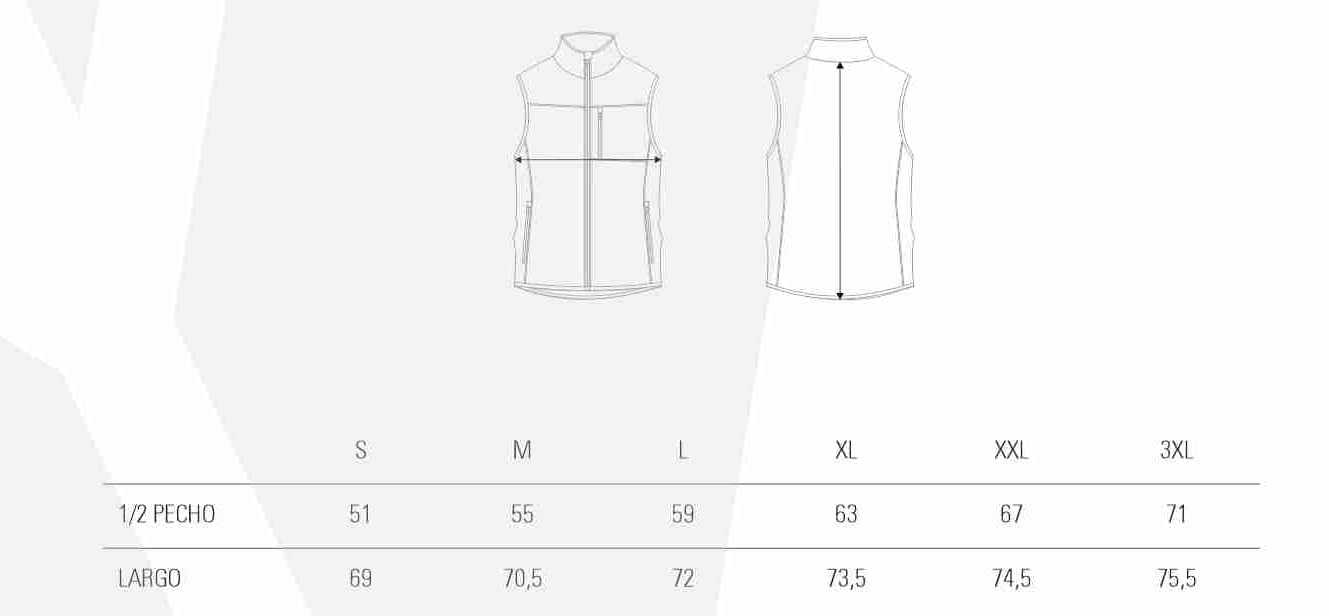 WORKTEAM Chaleco Softshell Doble Capa Cuello Alto Bolsillos Cierre Transpirable Unisex