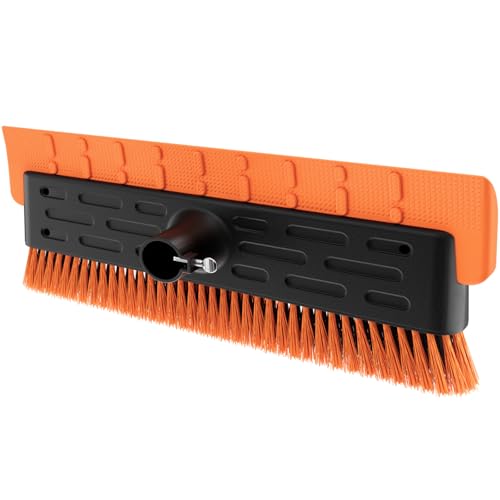 16 Large Snow Brush for Car Windshield Non-Scratch Snow Scraper 55 Extendable Snow Broom with Foam Grip Snow Remover for Cars Truck SUV (Orange 16 inch)