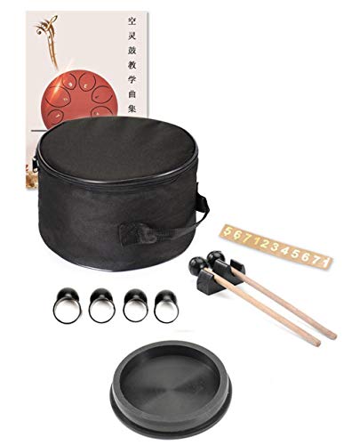 OFAY Tambour De Langue en Acier De 12 Pouces Noir 13 Notes, Tambour Suspendu avec Sac De Tambour Rembourré Et Couple De… - Les Beatles, Paul McCartney, John Lennon, RIngo Starr, George Harrison OFAY Tambour De Langue en Acier De 12 Pouces Noir 13 Notes, Tambour Suspendu avec Sac De Tambour Rembourré Et Couple De… – Image 5