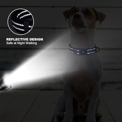 Collar reflectante para perros con neopreno suave ajustable M miniatura 5