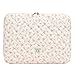 CHAMAIR Puffy Laptop Sleeve with Cute Floral Quilted Design - Aesthetic Notebook Cover for 14'' 15'' Macbook Case (Pink 15in)