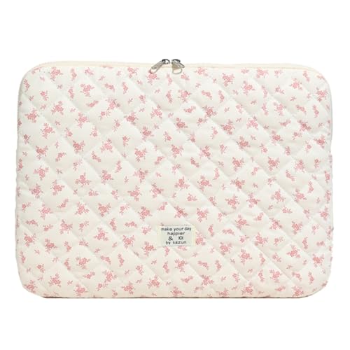 Funda para portátil 14 pulgadas con diseño floral acolchado