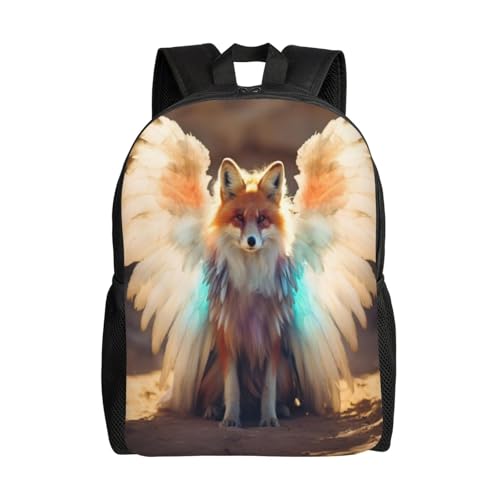 Comfort Fit Unisex Fox Wings Angelic Backpack Durable for Daily Commute & Travel Adventures 16 Inch