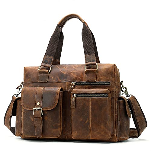 Sac de voyage vintage en cuir grande capacité idéal pour travail et affaires