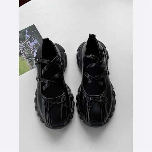 Ballet Sneakers for Women Round Toe Sneakerina Comfort Wear Bows Dad Shoes Mary Jane Chunky Platform Cute Y2K Retro Kawaii Elegant Dressy Fashion Trendy Tennis Trainers Back to School Summer Outdoors2