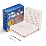Riempitrice per capsule 3 con istruzioni dettagliate, 100 fori, per l'uso con gelatina vuota o vegetariana Dimensioni 3 Capsule - Riempitrice per capsule 3
