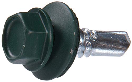 Vis tête peinte verte 14x7/20,3 cm fixation extérieure longue durée de plaque