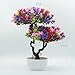 Home decor,artificial plants,Simulation Potted Plant Artificial Flower Plants Potted Ornament Welcome Pine Bonsai Desktop Fake Flower Decoration Plastic Flowers Decoration Decorative Bonsai(Mauve)