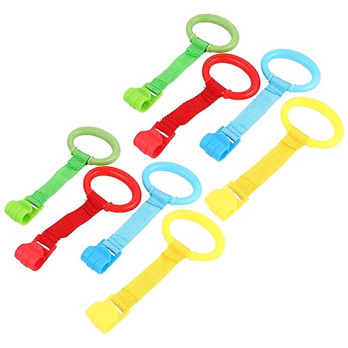 MERRYHAPY Baby Rings 8pcs Portable Pull Tab for Play Gym Safe and Durable Stand-up Ring