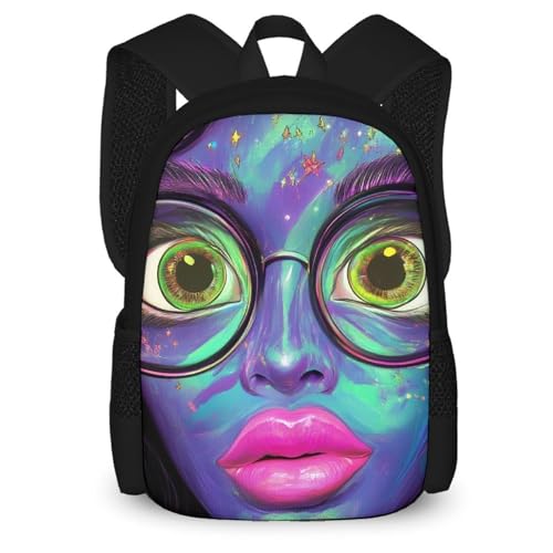 Travel Hiking Backpack Trippy Goth Girl Art (1) Work Casual Daypack College Bag Backpack Lightweight Back Pack4