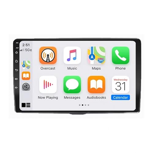 Radio coche 2 DIN con CarPlay inalámbrico y pantalla táctil fluida