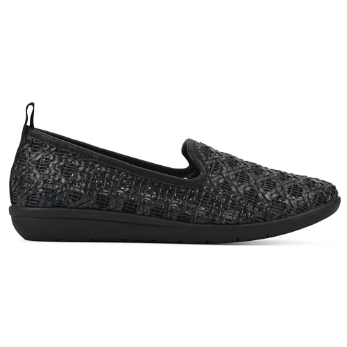 Image of CLIFFS BY WHITE MOUNTAIN Women's Twisty Woven Moccasin Style Loafer Flat