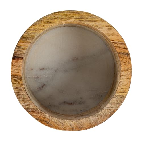 Mango Wood and Marble Bottle Holder - Image 5