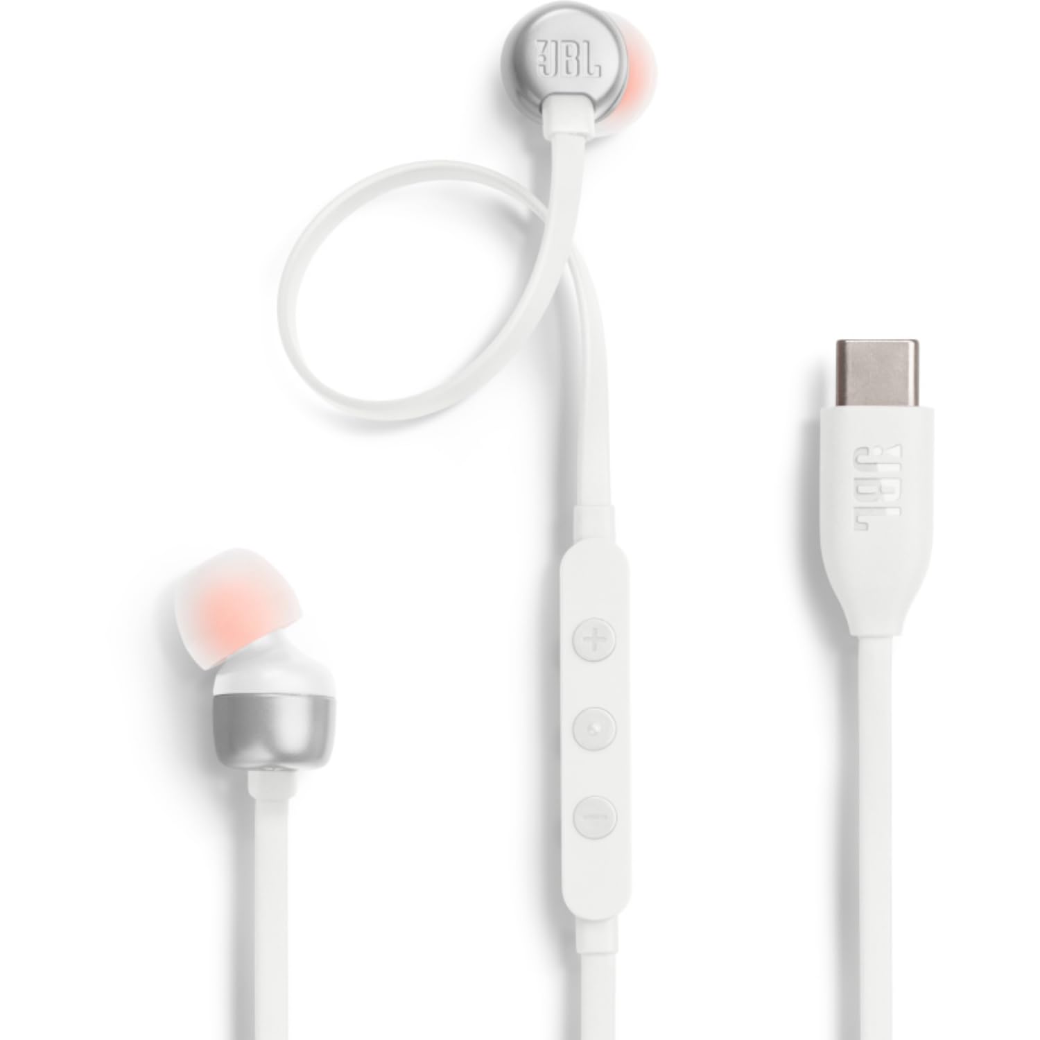 JBL TUNE 310C USB-C Wired Hi-Res In-Ear Headphones, White