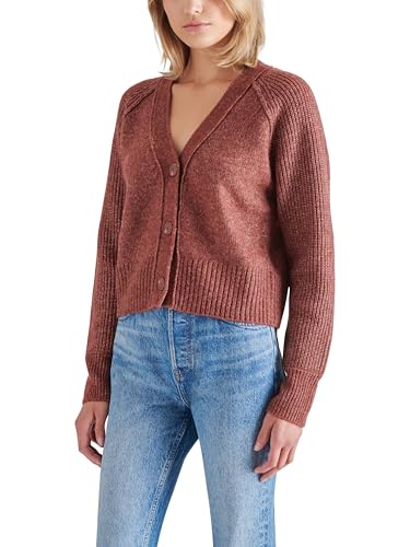 Image of Steve Madden Apparel Beckie Cardigan, Baked Apple, Large