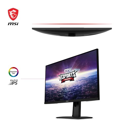 MSI G274PFDE 27 Zoll (69 cm) Gaming Monitor, FHD (1920x1080), Rapid IPS, 180Hz, 1ms, Flat, G-Sync Compatible, HDR Ready, HDMI, DisplayPort… – Ansicht 2