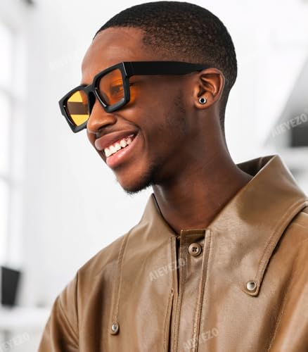 AIEYEZO Square Sunglasses for Women Men Square Thick Frame Sun Glasses Simple Designer Style Shades3