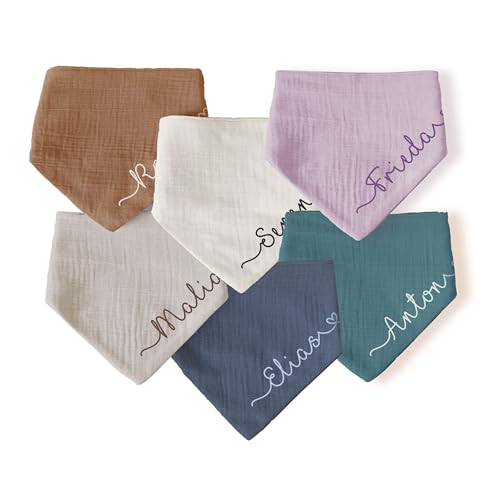 ARTEE Personalisiertes Halstuch Dreieckstuch aus Musselin Gaze...