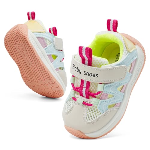 Toddler Boy Girl Sneakers Fixed-tie Flexible Baby Walking Running Tennis Athletic Shoes2